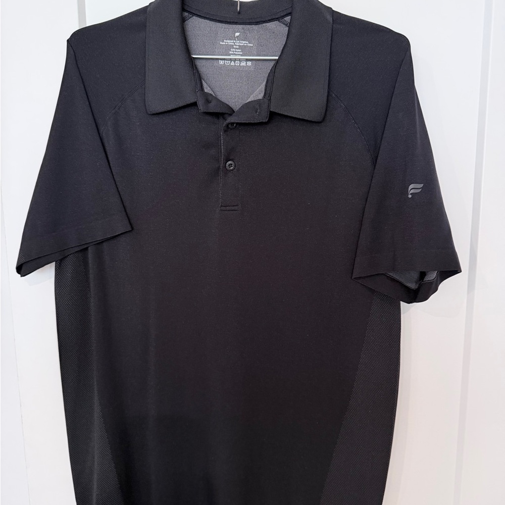 Fabletics Men's Black Polo Shirt